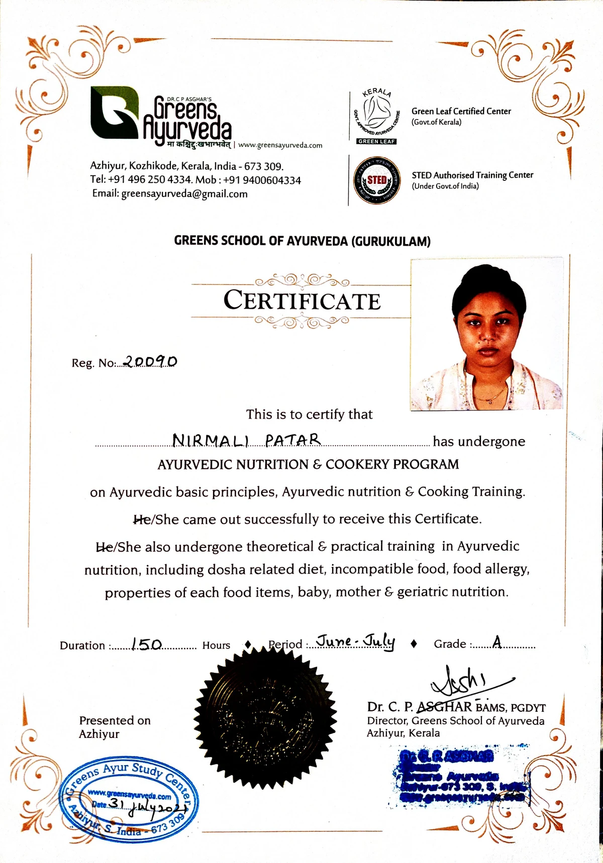 Nirmali 150 Hour Ayurveda